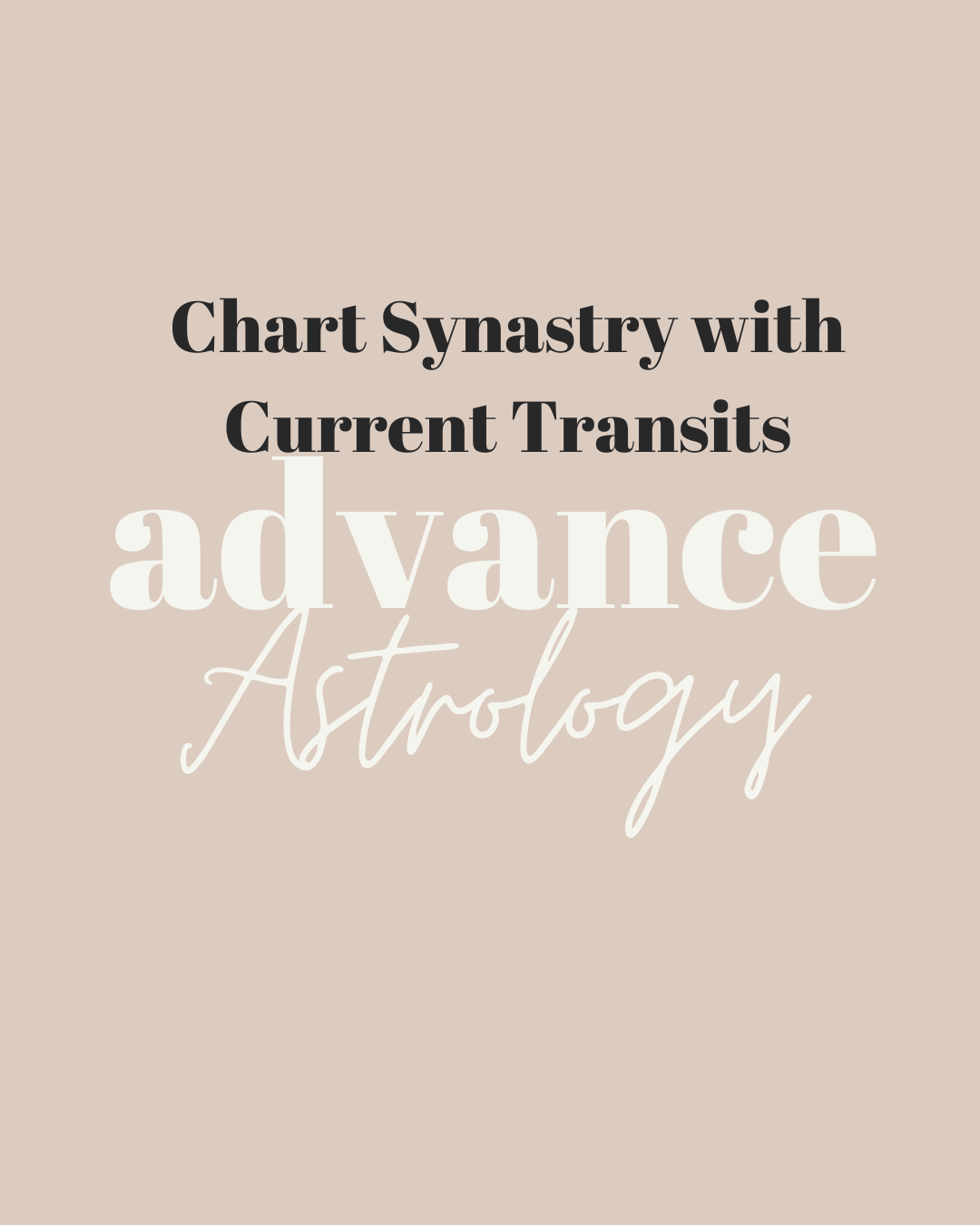 Advance Astrology pt 4 - Chart Synastry with Current Transits