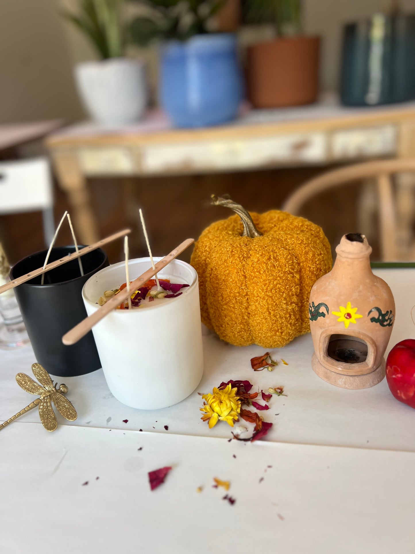 Candle & Pressed Flower Pumpkin Workshop