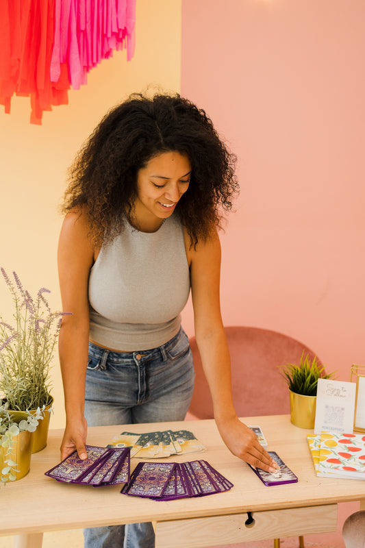 Tarot readings in Austin texas and online by women of color. Small business in austin texas, latina owned, tarot reader, bachelorette parties, divorce parties, weddings, birthdays, private events, corporate events, tarot for conferences